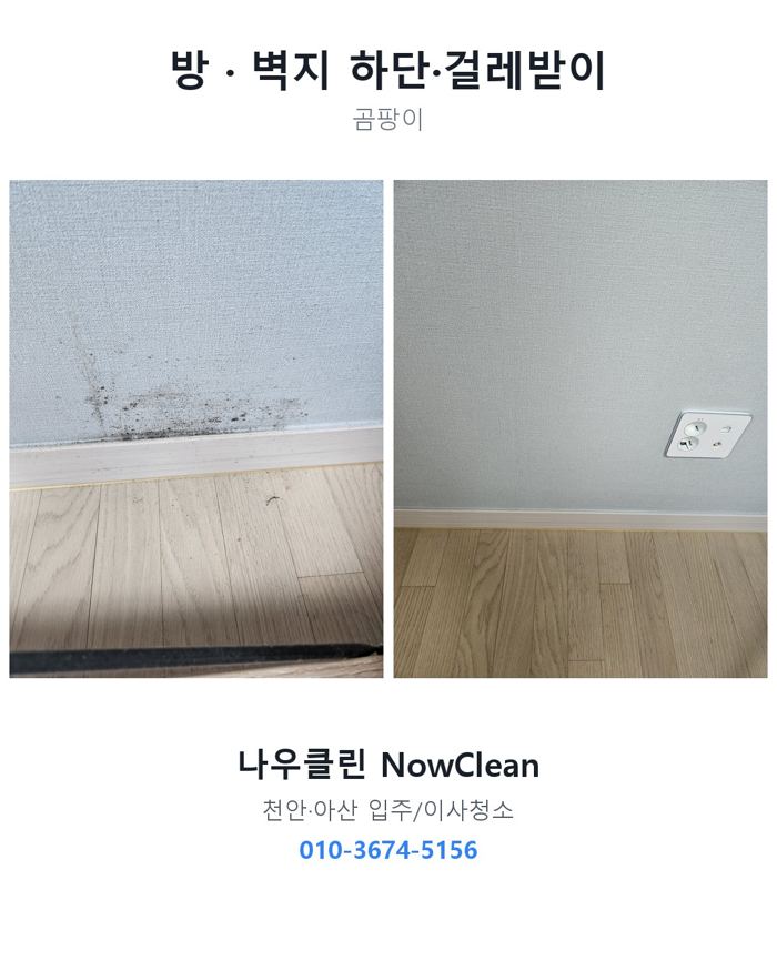 방·거실 작업 전후