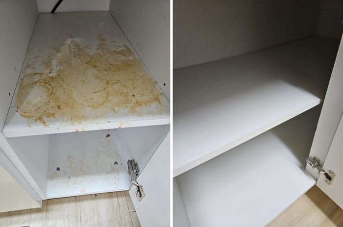 살다 나간 집, 싱크대 하부장·후드·변기 옆면까지 열어서 본 현장 (9/18)